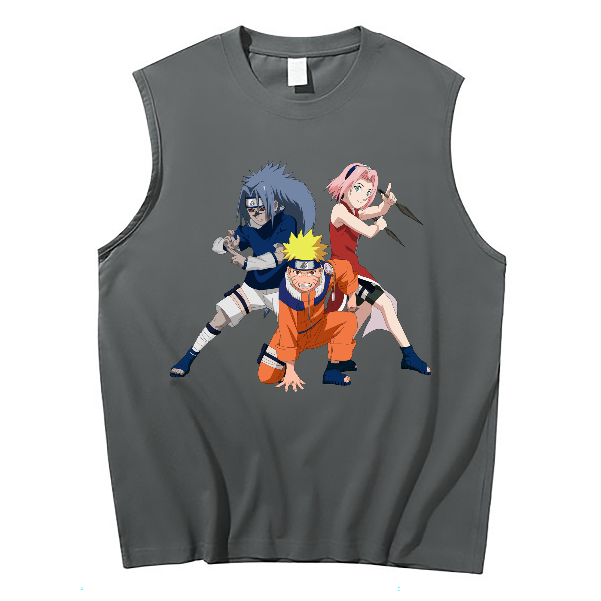 （画像用） NARUTO -ナルト- うずまき ナルト Uzumaki Naruto コットン100％タンクトップ（フロントプリント）